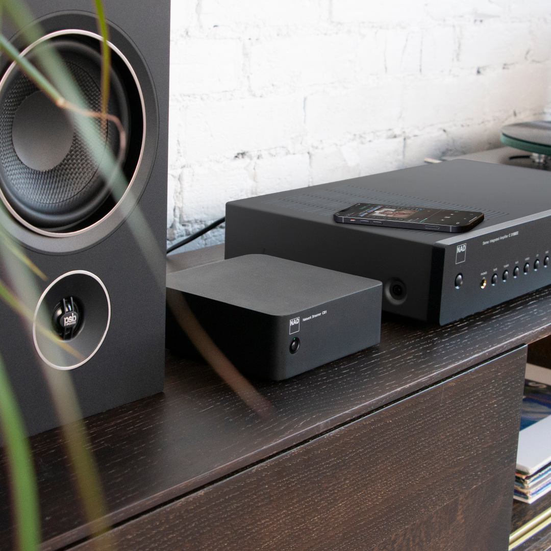 NAD CS1 Endpoint Network Streamer - High-Resolution Audio Streaming Device for Home & Office | Perfect for Multi-Room Music Systems & Audiophile Setups
