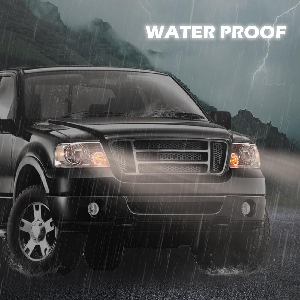 PIT66 Headlights for Ford F150 2004-2008 & Lincoln Mark LT - Clear Lens Chrome Housing - Perfect for Night Driving
