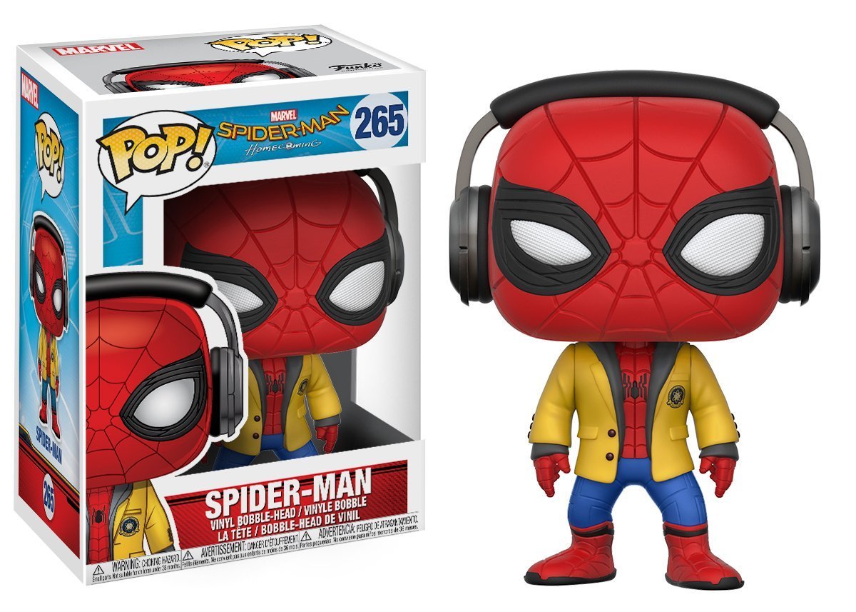 Funko Pop! Spider-Man with Headphones Vinyl Figure - Marvel Movies Collectible for Home & Office Decor, Gifts for Fans