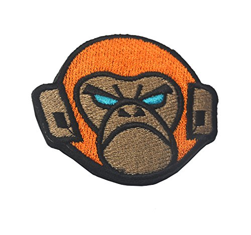 Custom Animal Embroidered Iron-On Patches - Personalized Monkey Orange Embroidered Stickers for Backpacks, Jackets, Jeans & Work Shirts | DIY Clothing Accessories for Kids & Adults | Perfect for School, Work & Fashion Styling (1 Piece)
