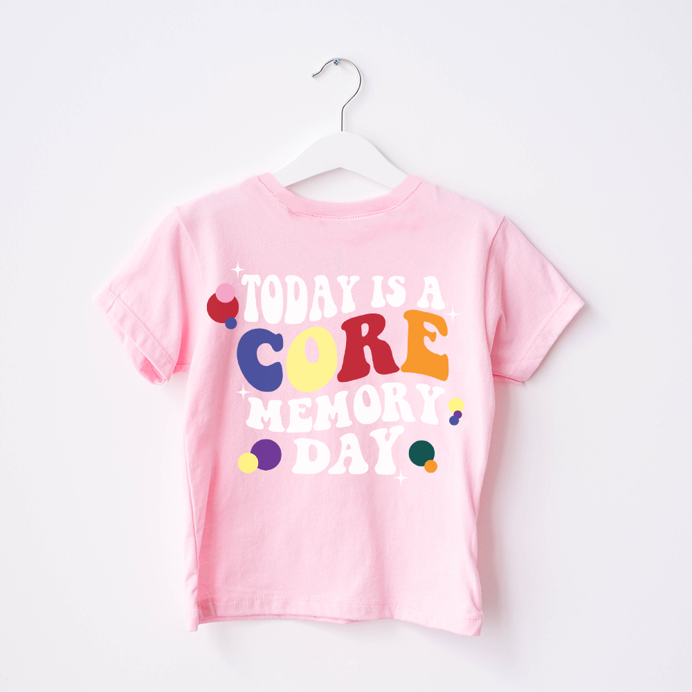 Core Memory Day Kids T-Shirt with Back Logo - Fun Graphic Tee for Boys & Girls - Perfect for Family Events, Birthdays & Casual Wear