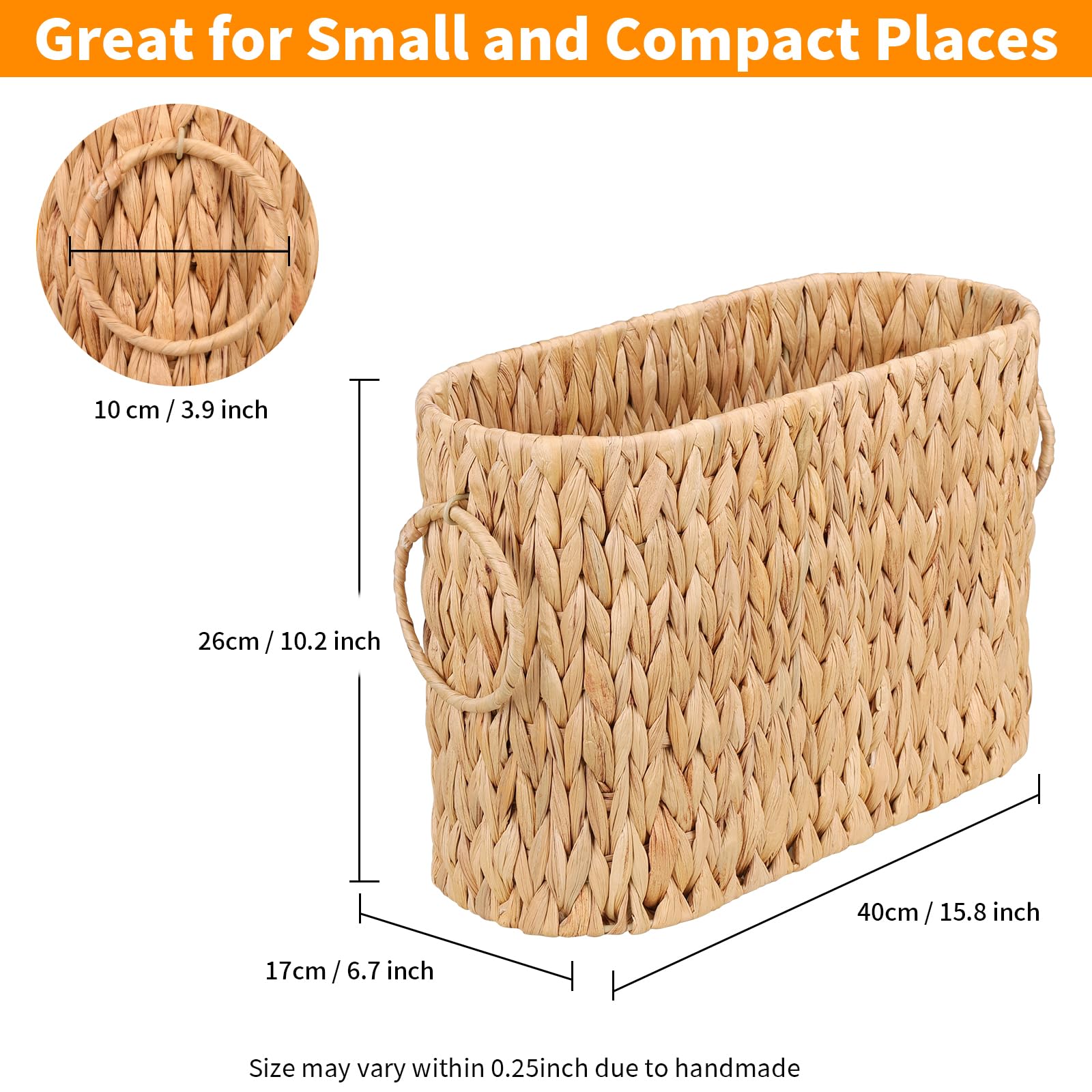 Water Hyacinth Toilet Paper Storage Basket - Large Bathroom Organizer Holds 9 Mega Rolls | Natural Woven Paper Holder for Bathroom, Vanity & Toilet Accessories | Perfect for Home, Apartment & Guest Bath Decor