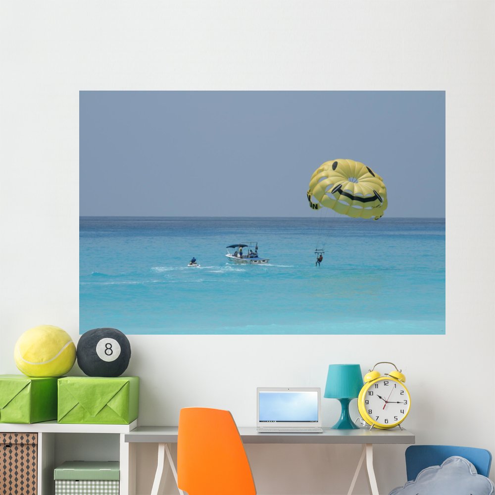Jet Ski and Happy Parasail Peel and Stick Wall Decal - 72