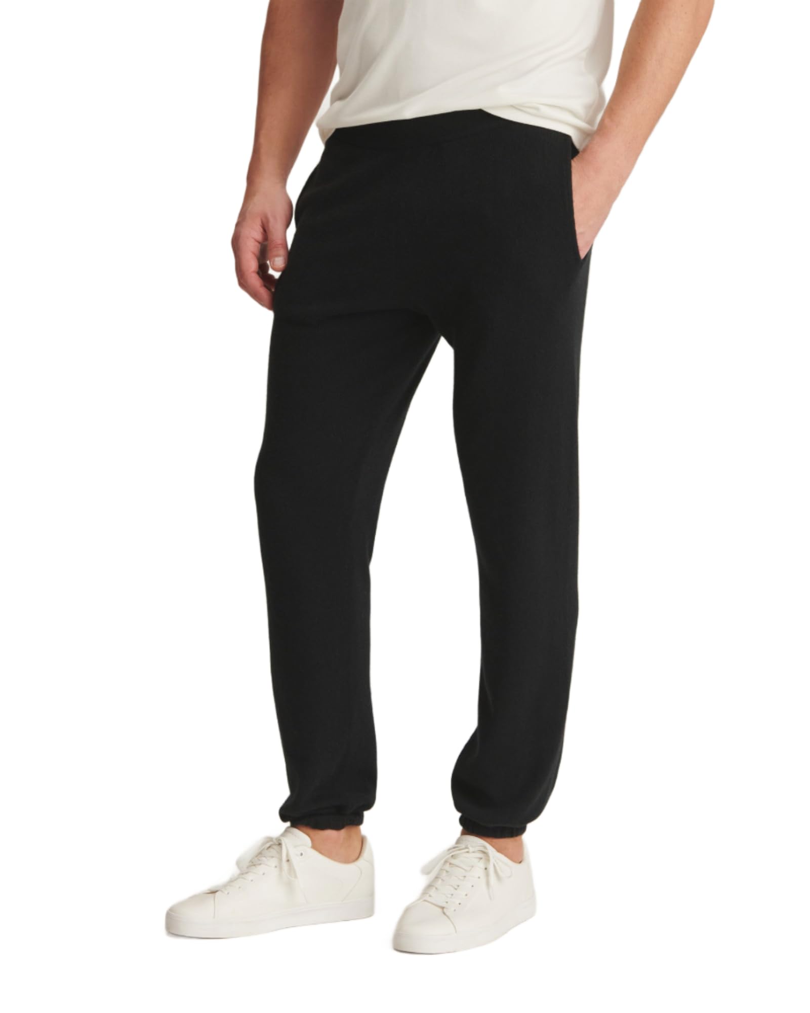 Eco-Friendly Men's Recycled Cashmere Joggers - Soft Lounge Pants for Home, Travel & Casual Wear