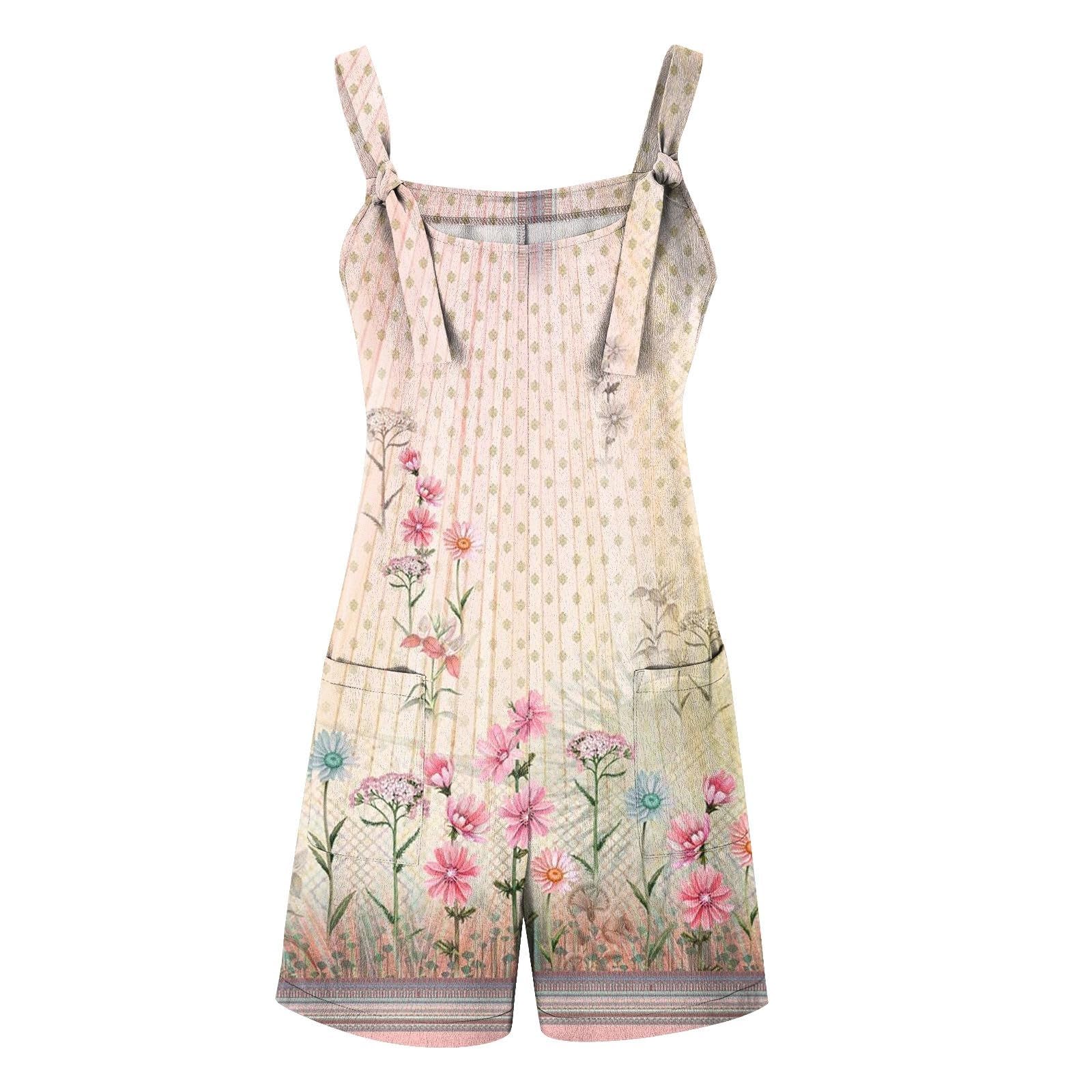 Women's Rompers 2024 - Casual Sleeveless Short Overalls Jumpsuit | Comfortable Summer Outfit for Vacation, Beach & Fashion | Trendy Women's Clothing for Outdoor Activities, Parties & Travel