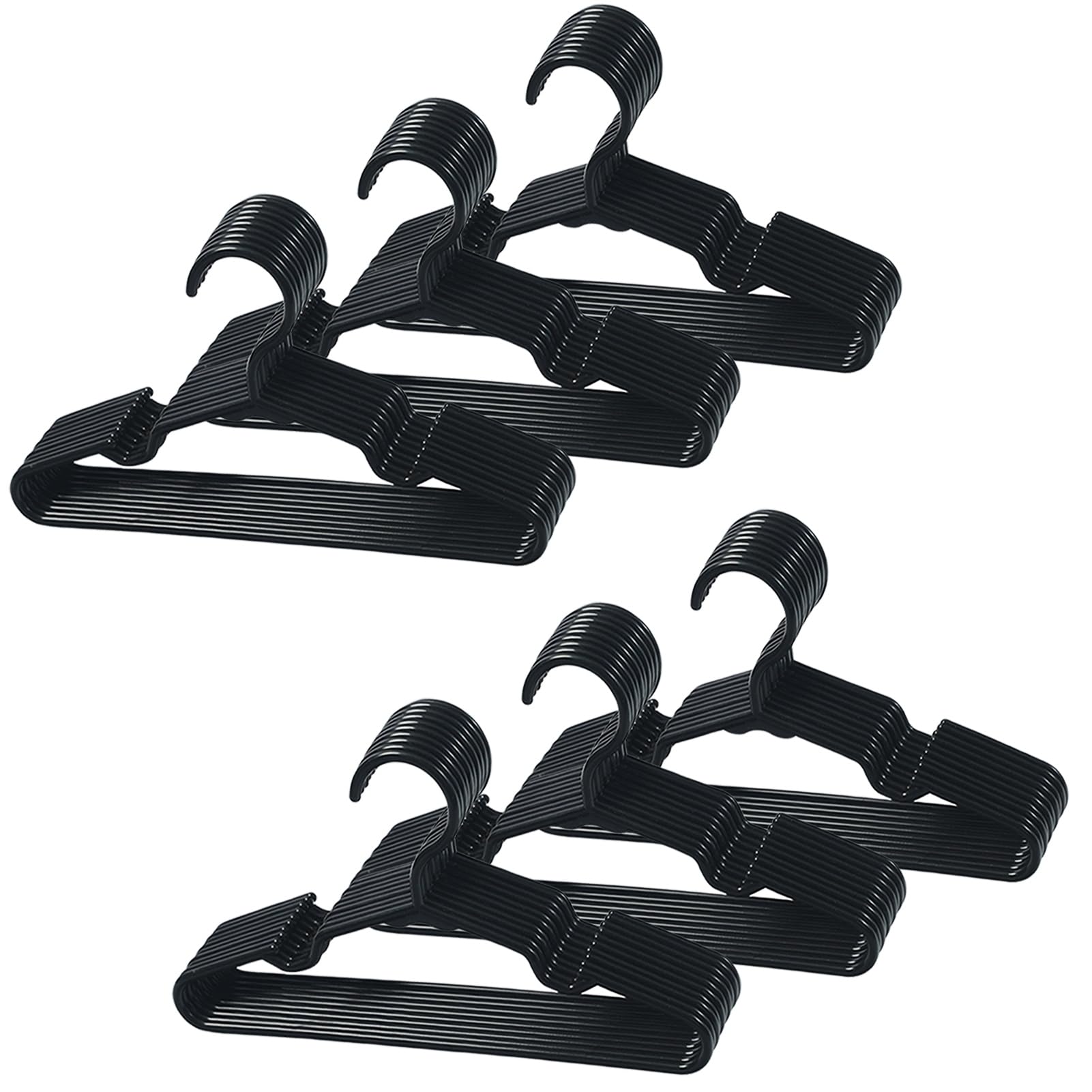 60 Pack Black Baby Clothes Hangers - Non-Slip Infant Hangers for Newborn, Toddler & Kids Wardrobe - Ultra Thin Nursery Hangers for Boys & Girls - Perfect for Baby Showers, Nursery Organization & Gift Giving