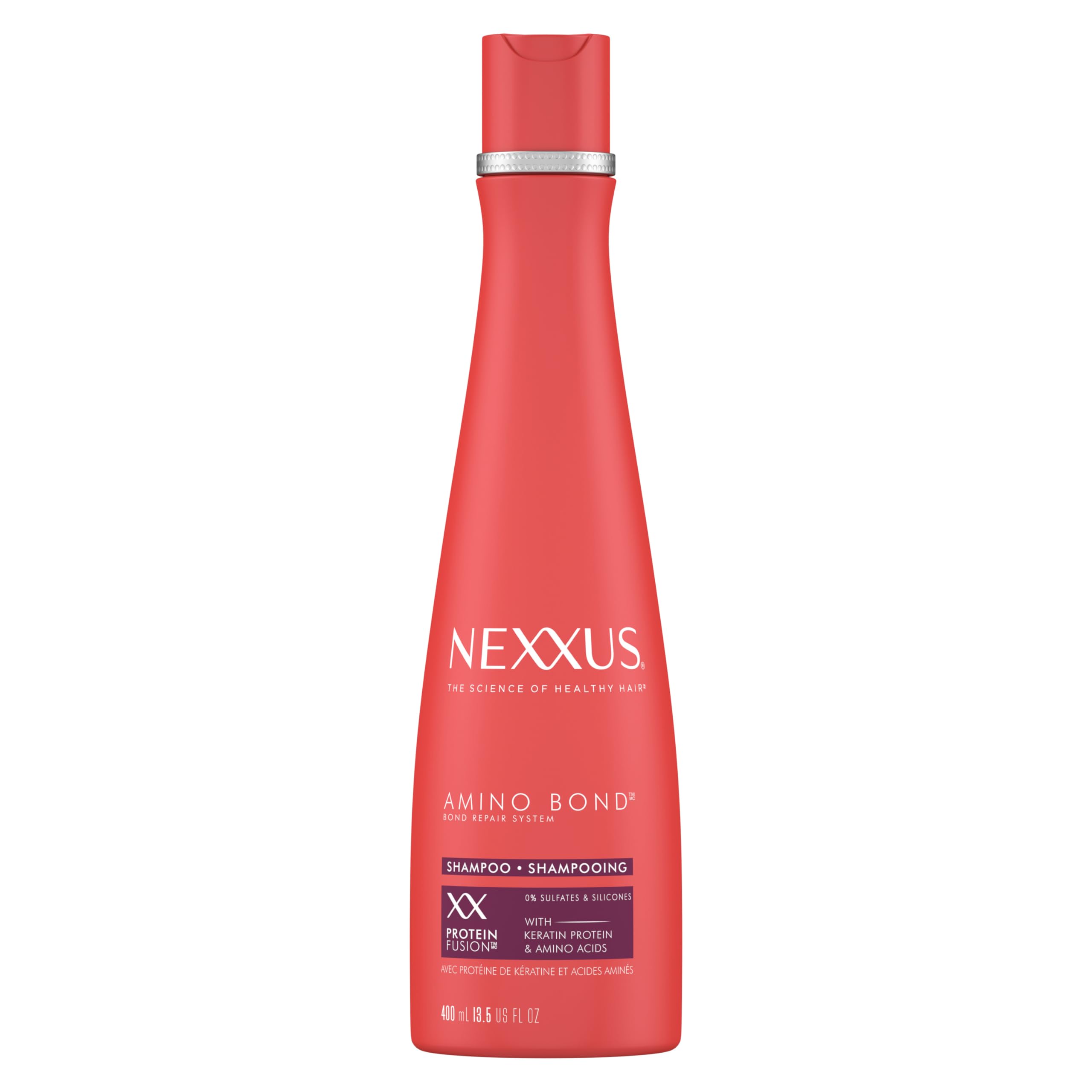 Nexxus Shampoo Amino Bond Repair for Damaged Hair - Keratin Protein & Amino Acid Treatment (13.5 oz) - Salon Quality Hair Care for Dry, Brittle & Color-Treated Hair at Home