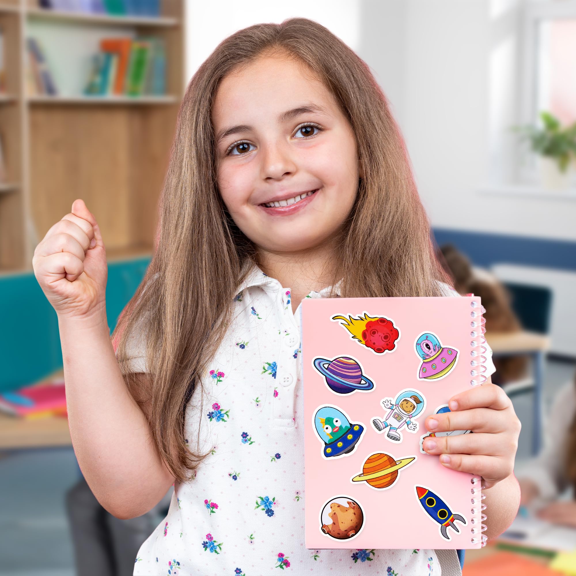 ArtCreativity Space Stickers for Kids - 1000+ Bulk Galaxy Stickers for Boys & Girls | Space-Themed Arts & Crafts Supplies, Party Favors & Goodie Bag Fillers | Perfect for School Projects, Birthday Parties & DIY Decorations
