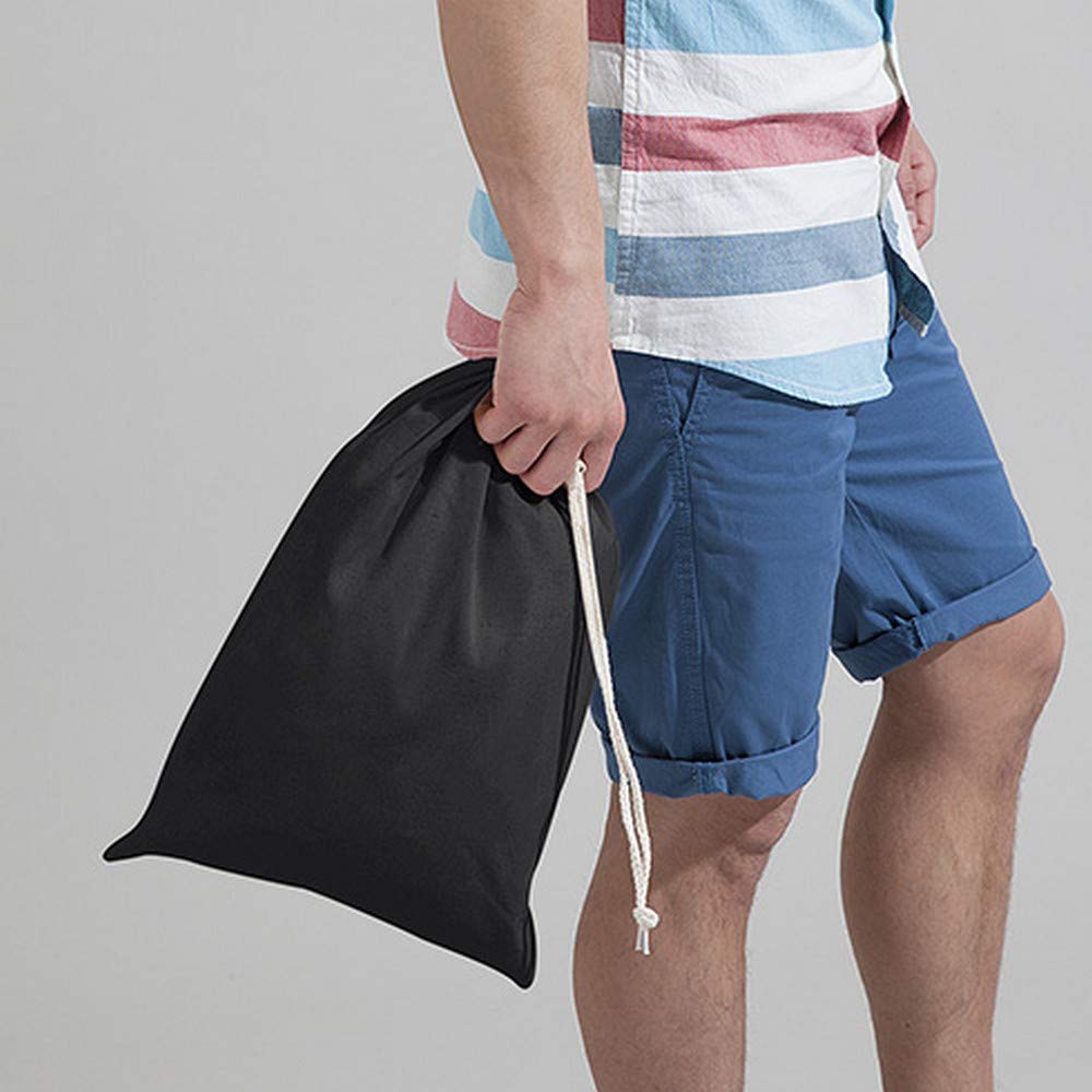 Unisex Cotton Storage Bag (W115) - Laundry & Shoe Organizer Pouch - Navy Blue Small - Perfect for Travel, Gym & Home Organization
