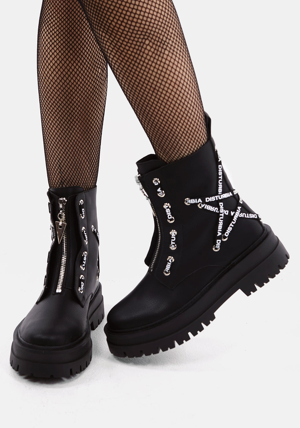 Hexdoll Women's Lace Up Combat Boots - Stylish Chunky Heel Ankle Booties for Punk, Gothic & Streetwear Fashion | Perfect for Concerts, Parties & Everyday Wear