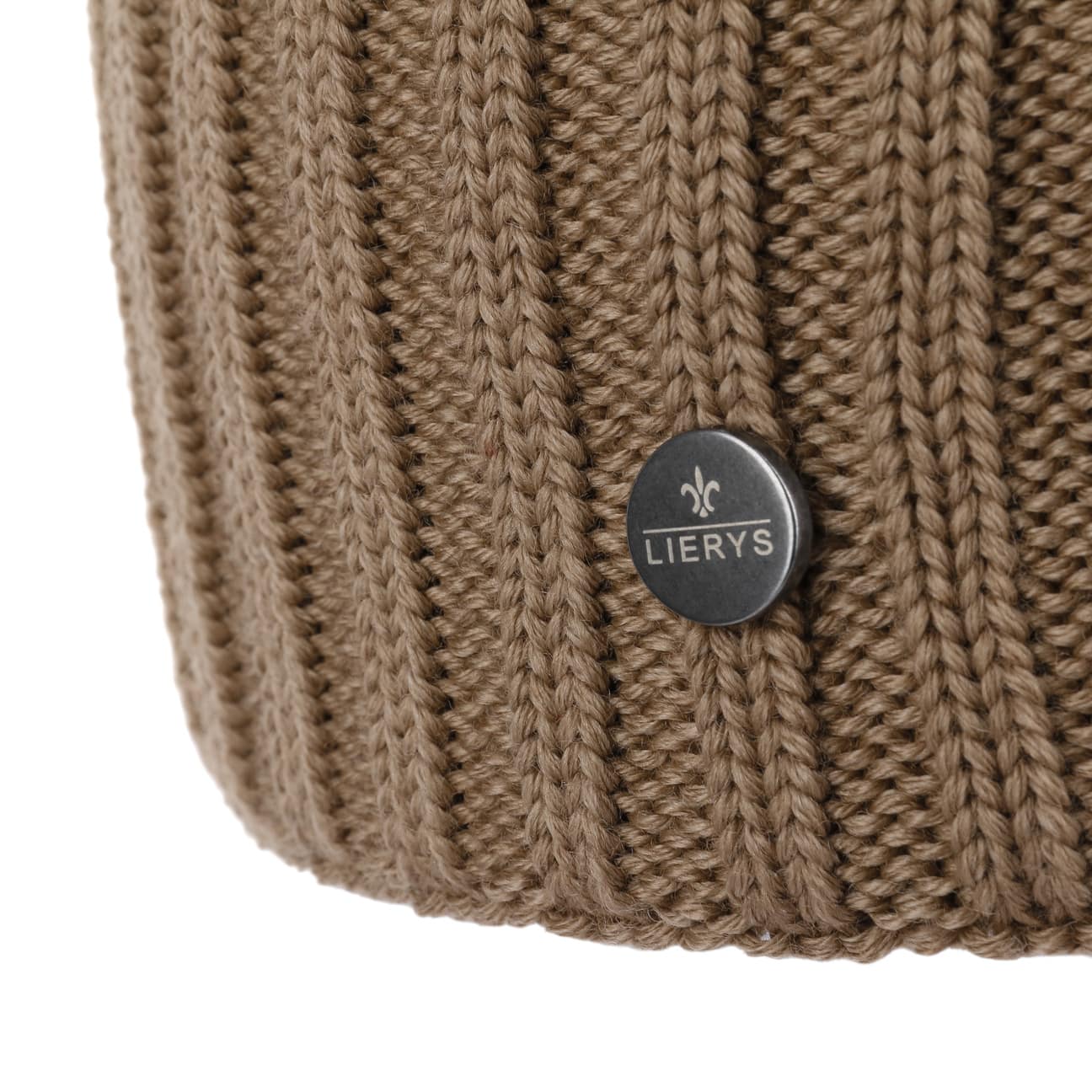 Lierys Merino Wool Knit Beanie with Foldable Cuff - Warm Winter Hat for Men & Women - Perfect for Skiing, Hiking, and Cold Weather Activities