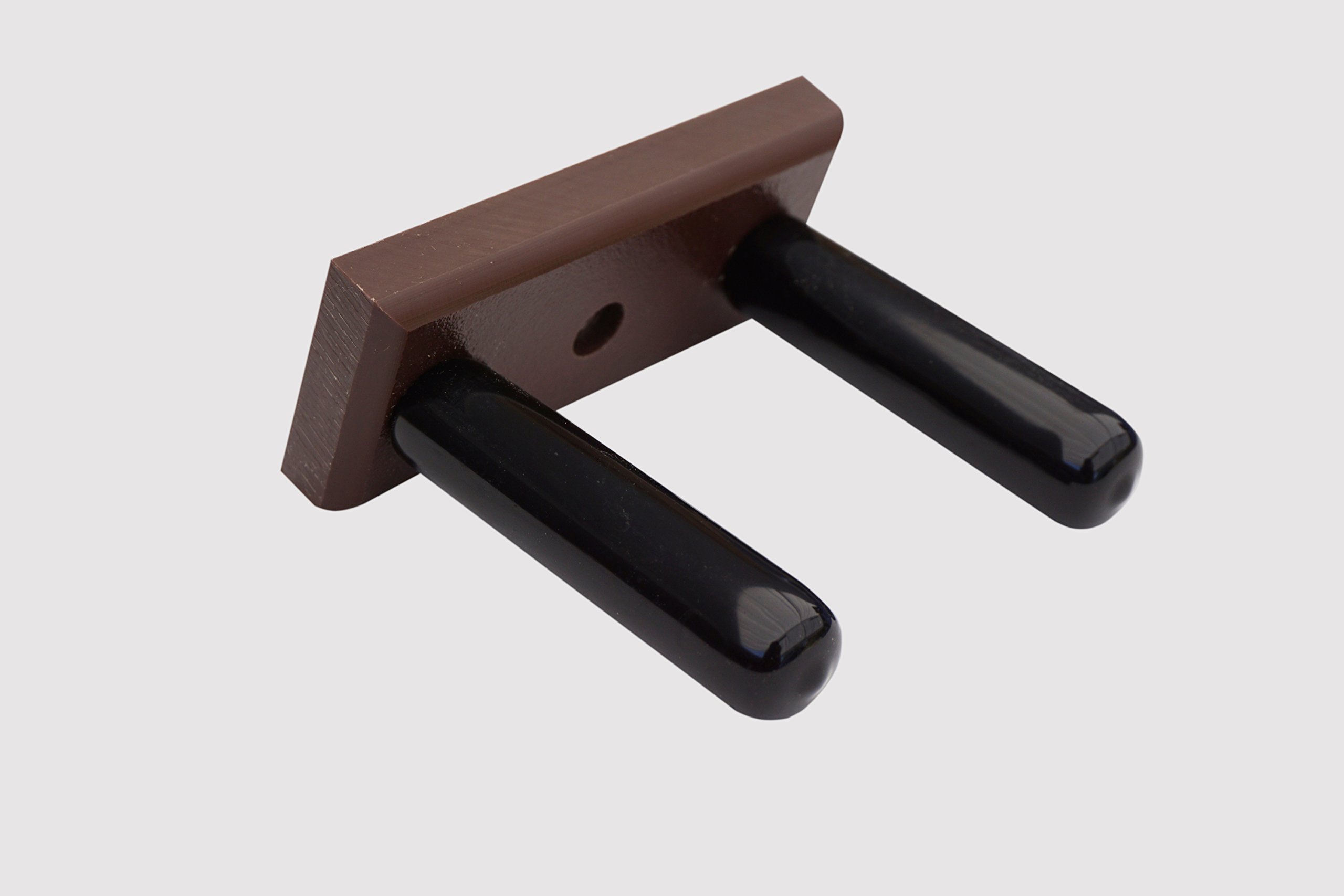 Heavy Duty Snow Shovel Holder - Made in USA - Wall Mounted Garage Storage - Brown - Perfect for Winter Tool Organization in Home & Garage