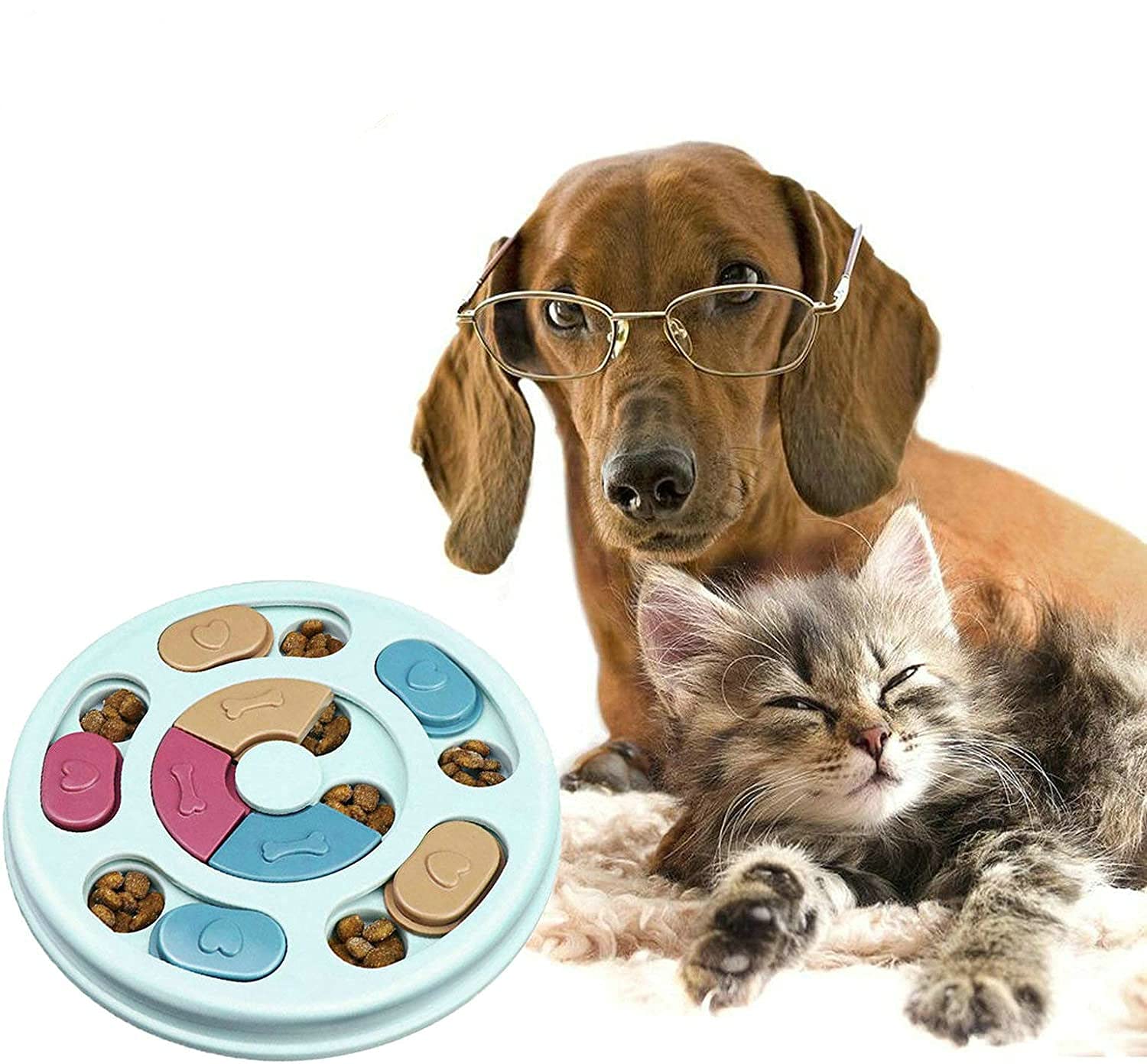 PETVINS Interactive Dog Puzzle Toy - Treat Dispenser for Puppy IQ Training & Mental Stimulation - Perfect for Boredom Relief & Indoor Playtime