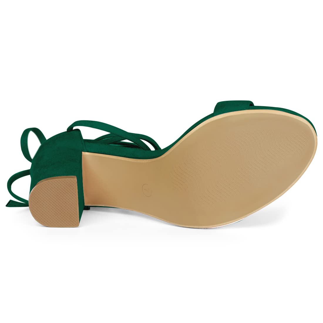 Allegra K Women's Chunky High Heel Sandals with Tie-Up Straps - Sexy Summer Party Shoes for Weddings, Date Nights & Evening Events