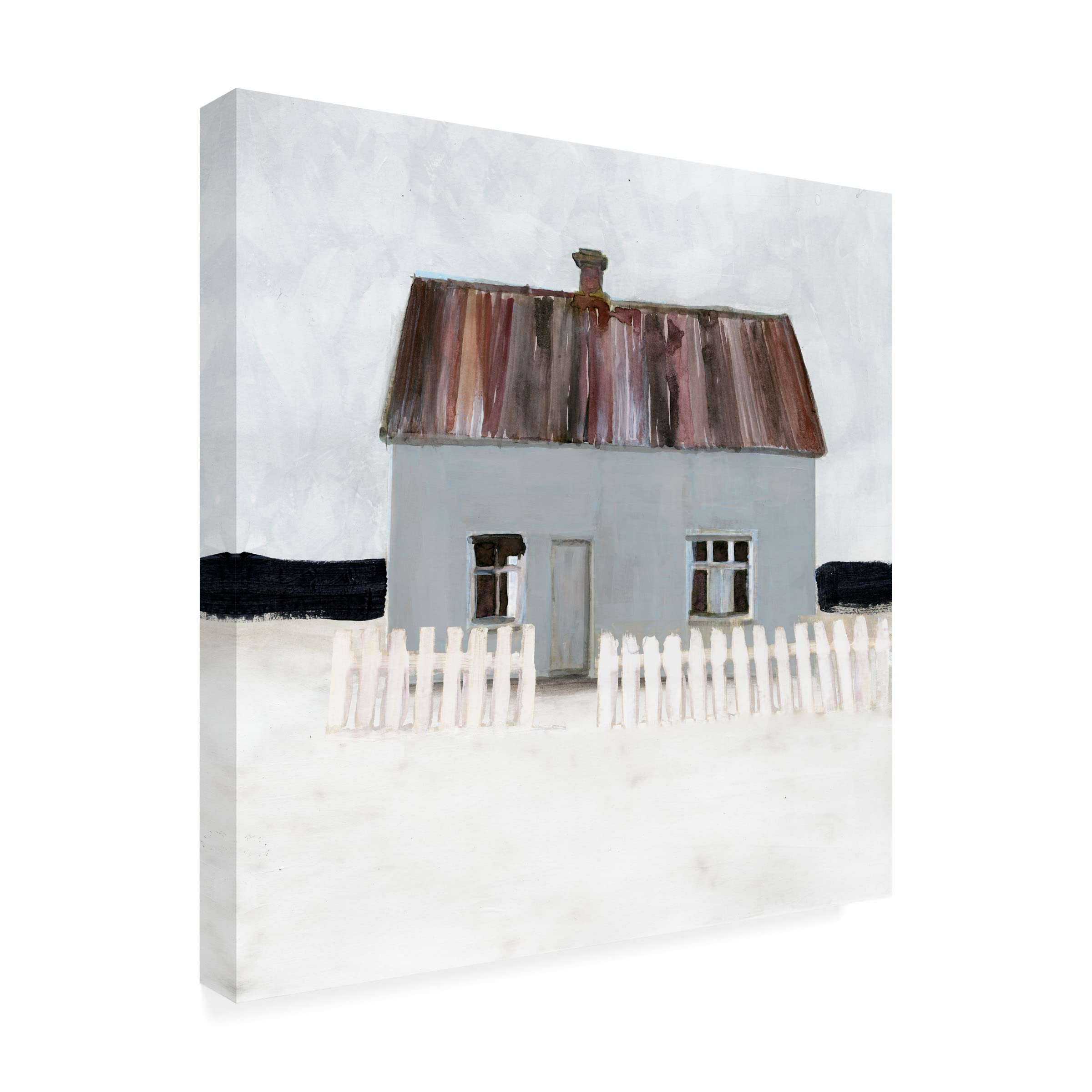 Stellar Design Studio 'Beach Hut IV' Canvas Wall Art Print - Coastal Home Decor for Living Room, Bedroom & Office