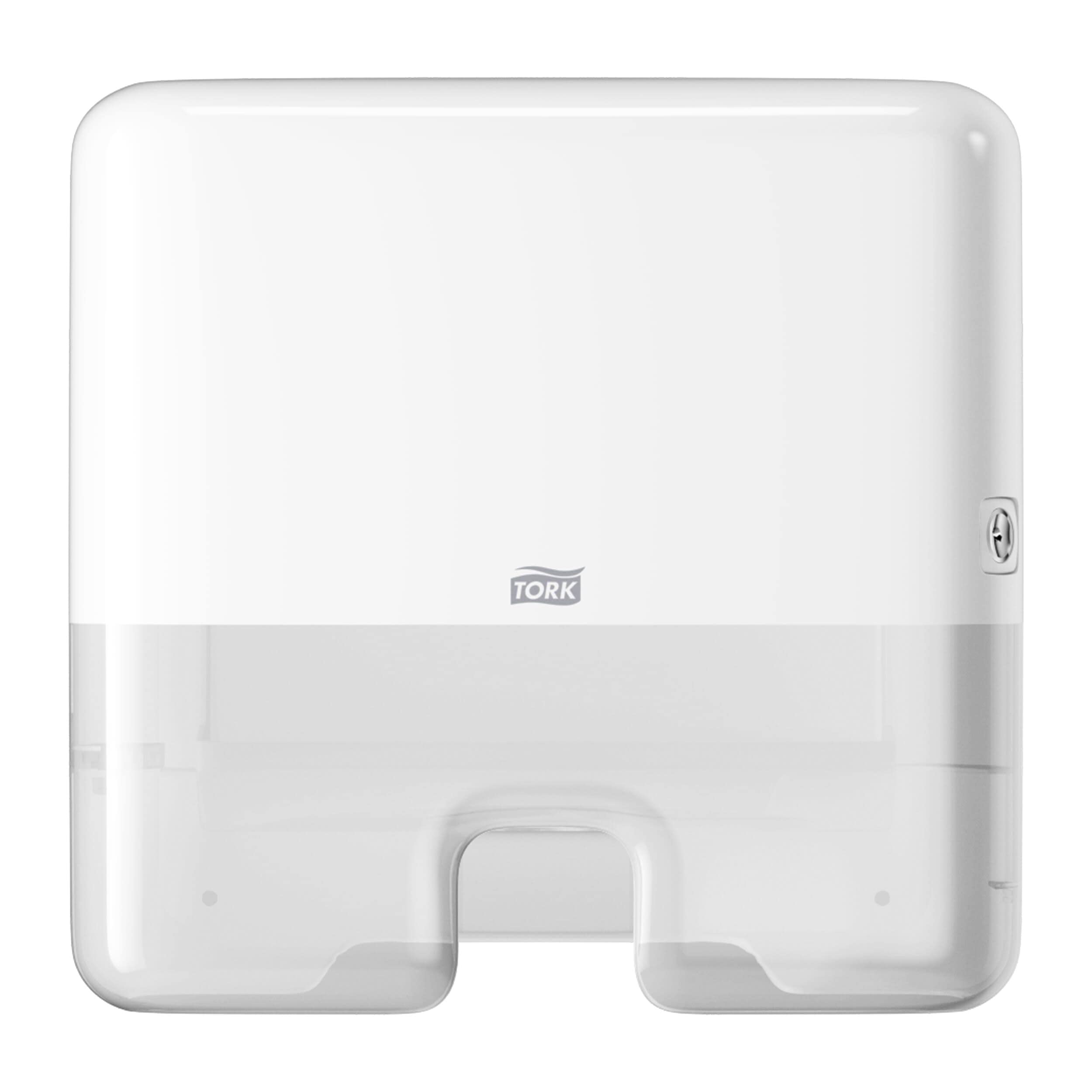 Tork 552100 Xpress Multi-Fold Mini Hand Towel Dispenser H2 - Smart Wall-Mounted Paper Towel Holder for Tork H2 Interfold System (White) - Perfect for Restrooms, Kitchens, and Commercial Spaces