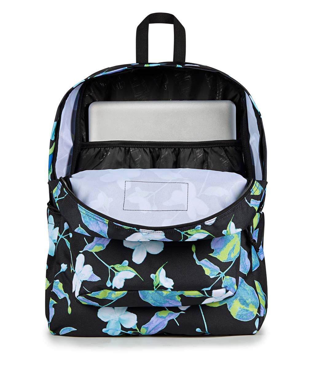 JanSport SuperBreak Plus Backpack - Punk Petals Print | Lightweight Durable School & Travel Backpack for Students & Commuters | Perfect for College, Work & Outdoor Adventures