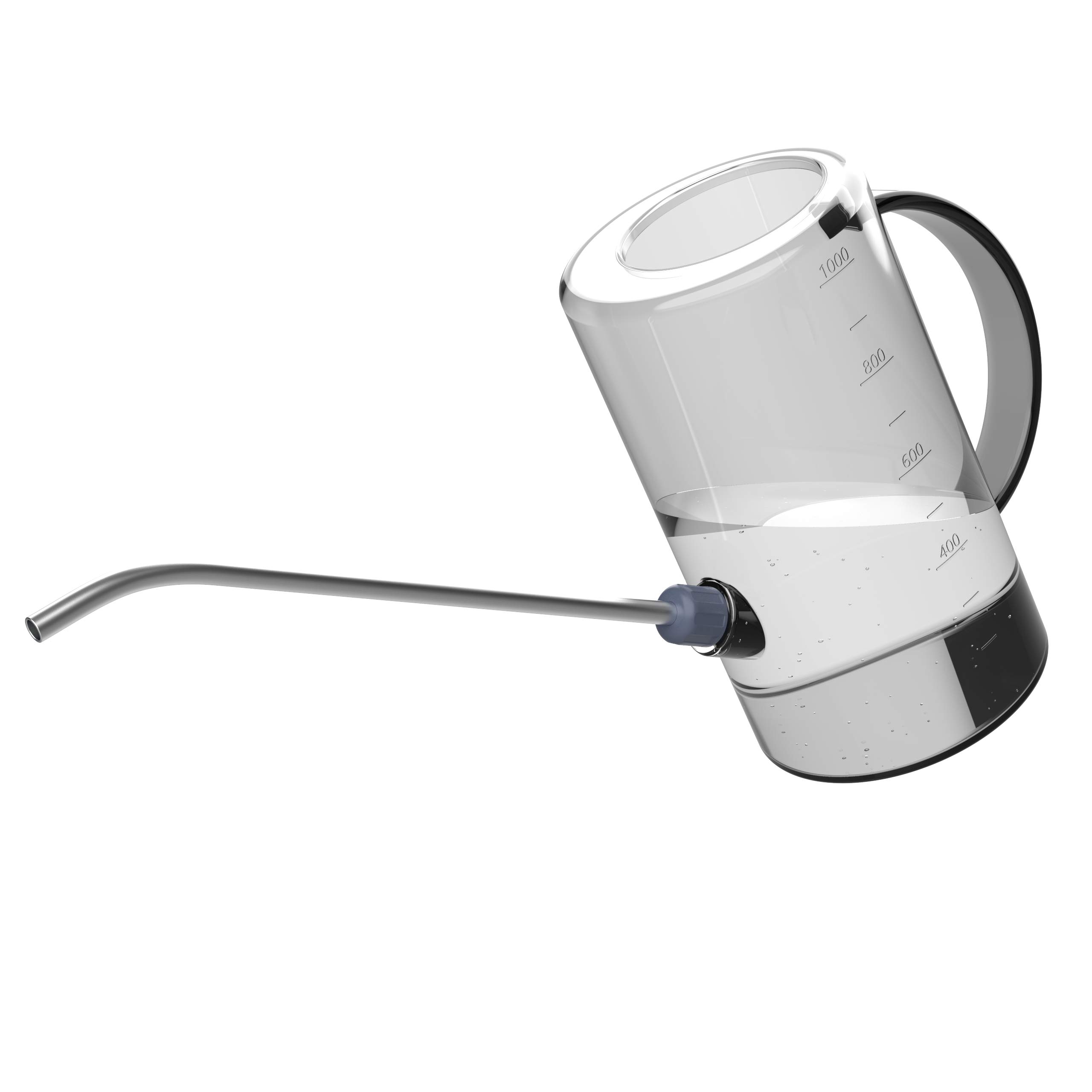 Brilliest Long Spout Plastic Watering Can for Indoor & Outdoor Plants – Clear Measurement Scale with Detachable Spout – Perfect for Houseplants, Succulents, Flowers & Hanging Plants – Ideal for Home Gardening, Balcony Decor & Office Plants
