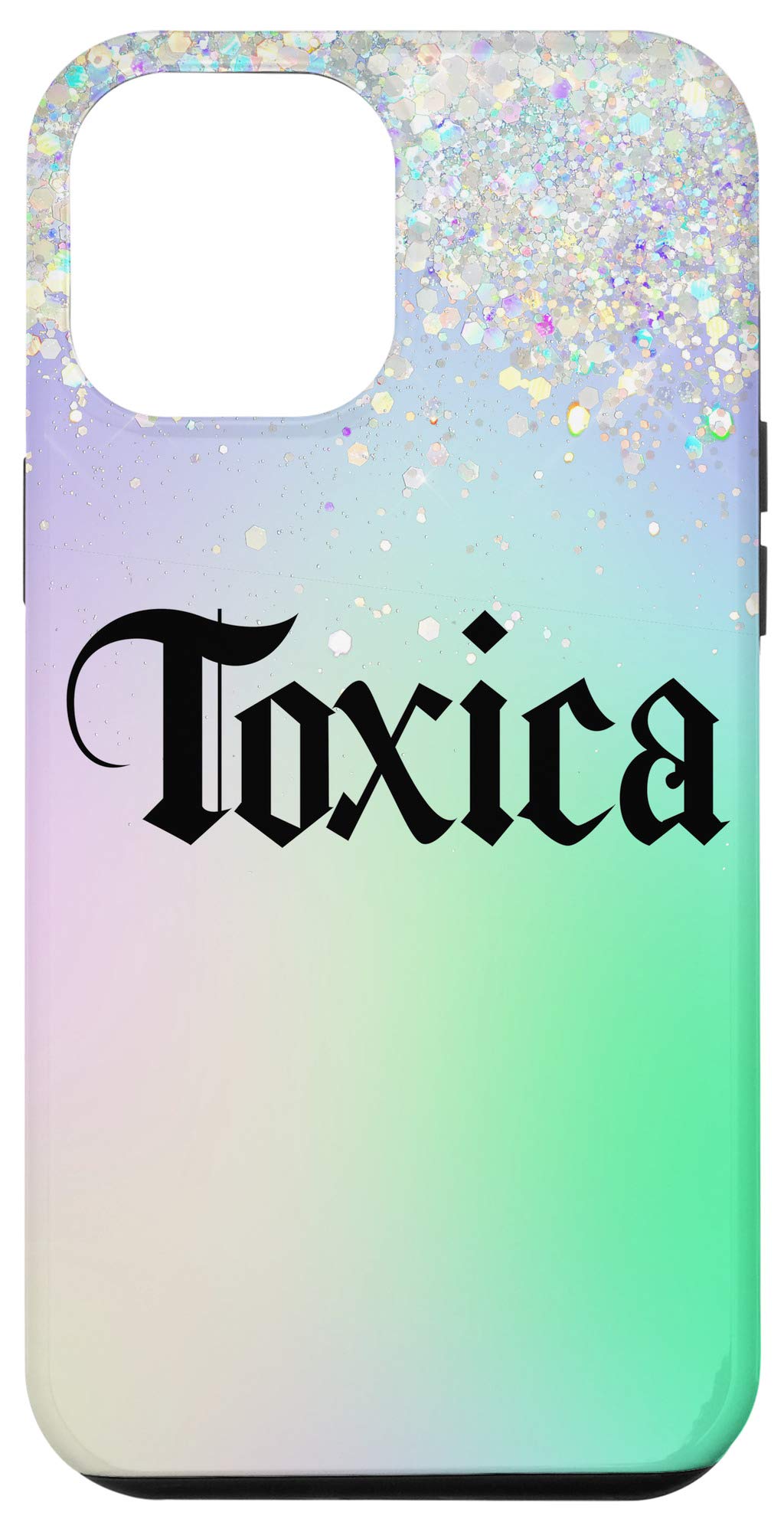 iPhone 12 Pro Max Case - Rainbow Color Gradient Protective Cover with Shock Absorption | Premium Spanish Design Toxica | Perfect for Daily Use, Travel & Gift Giving