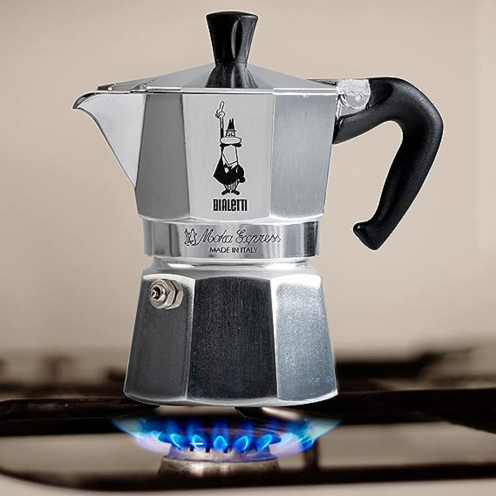 Bialetti Moka Express 3 Cup Stovetop Espresso Maker - Italian Coffee Pot for Home & Office Use - Perfect for Espresso Lovers & Gift Giving