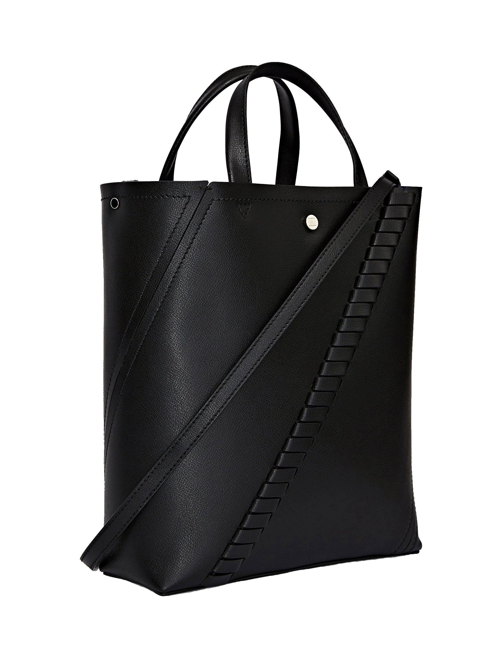 Premium PS Hex Tote Bag in Luxurious Grained Leather - Stylish Black Handbag for Women | Perfect for Work, Travel & Everyday Use