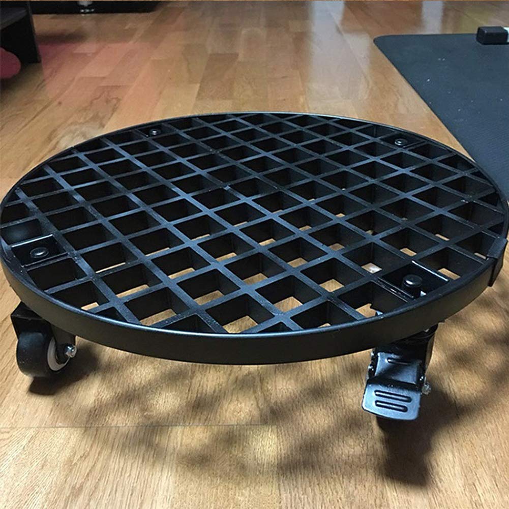 Heavy Duty FRP Plant Caddy with Wheels - 330 lb Capacity, Industrial Grade PU Casters & Aluminum Edge, 17 Inch Round Plant Trolley for Indoor & Outdoor Use - Perfect for Moving Large Potted Plants in Gardens, Greenhouses, or Home Decor