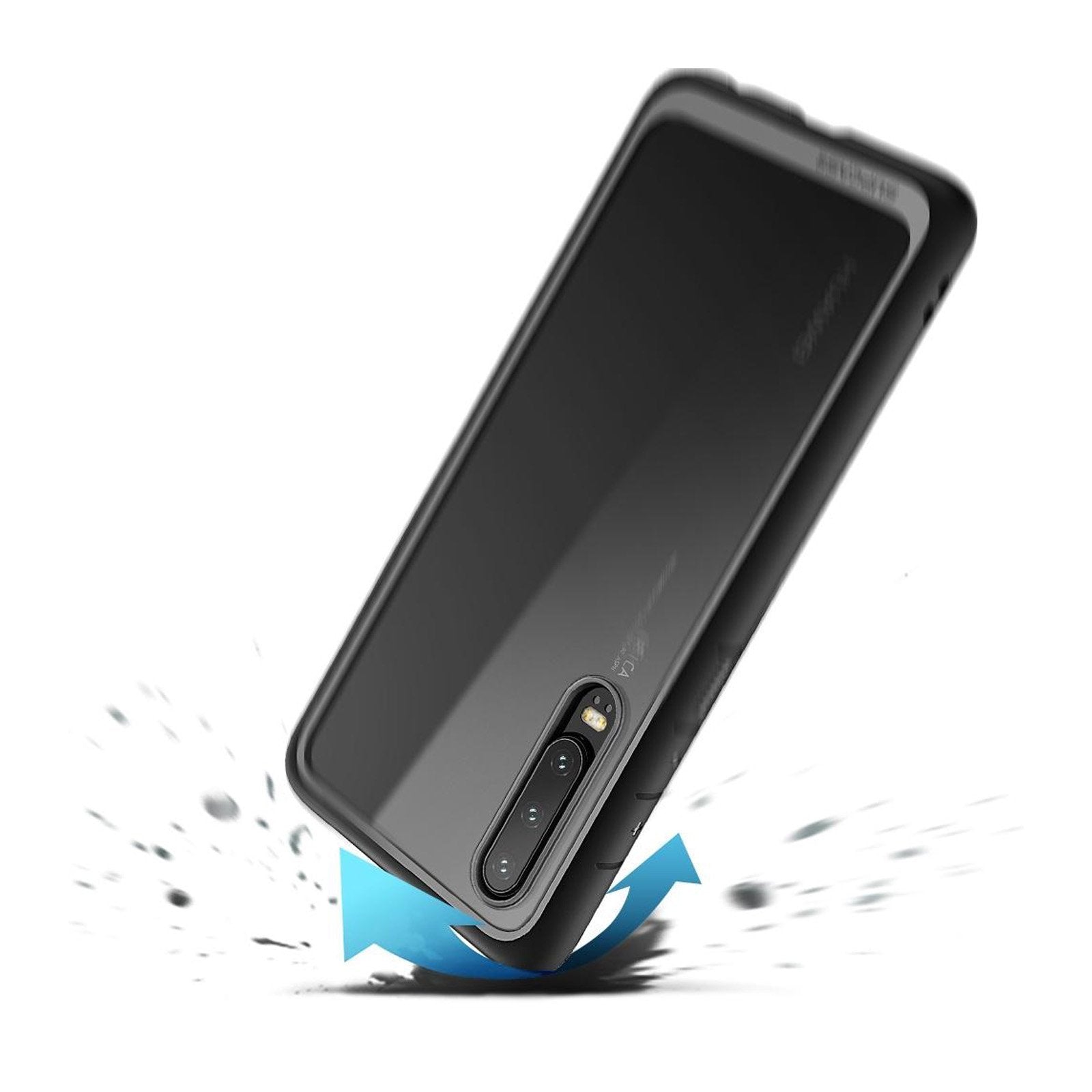 Huawei P30 Pro Case, Unicorn Beetle Style Slim Clear Protective Cover - Shockproof & Scratch-Resistant for Daily Use, Work, and Travel - Black