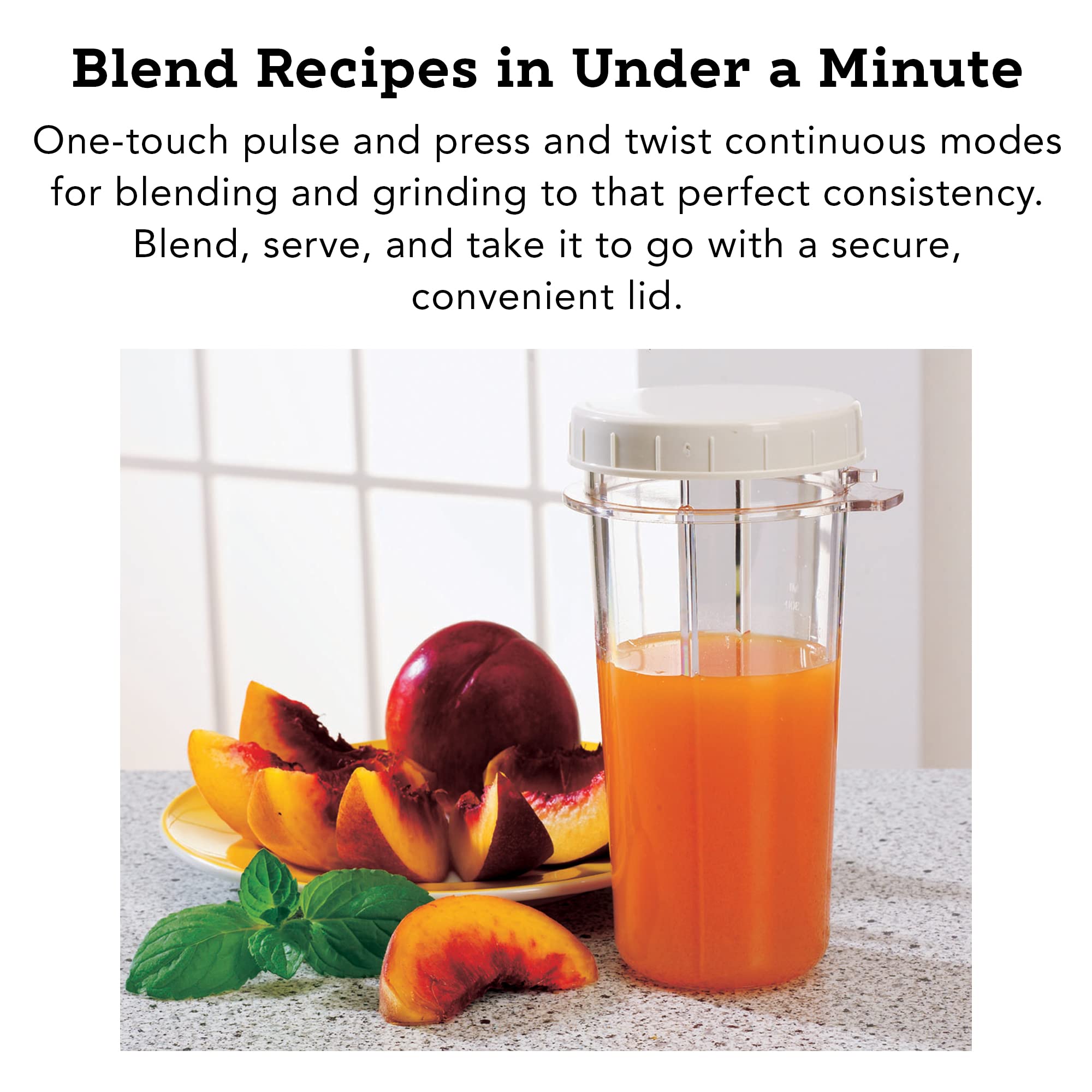 Tribest PB-350 Personal Blender for Shakes, Smoothies & Protein Drinks - Portable Blender with 20oz Travel Cups - Compact Countertop Blender for Home, Gym & Office - White (Large)