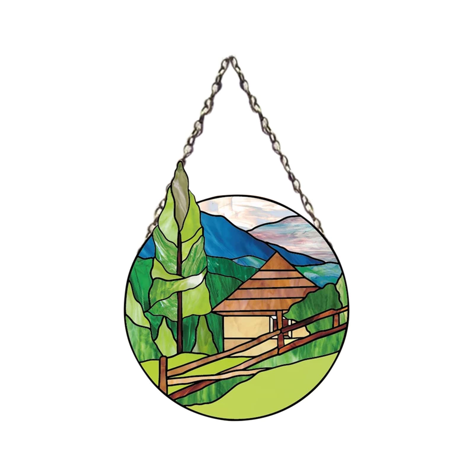 Diamond Painting Christmas Ornaments - Ukrainian Color Acrylic Sun Catchers & Window Decorations with Snowmen Design | Perfect for Holiday Home Decor, Gift Giving & Seasonal Window Display