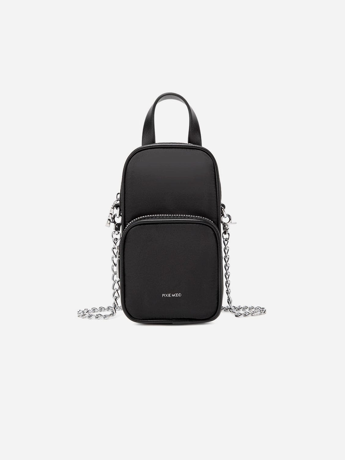 Cassandra Vegan Leather Phone Crossbody Bag - Black Nylon Crossbody Purse for Women | Perfect for Travel, Shopping & Everyday Use