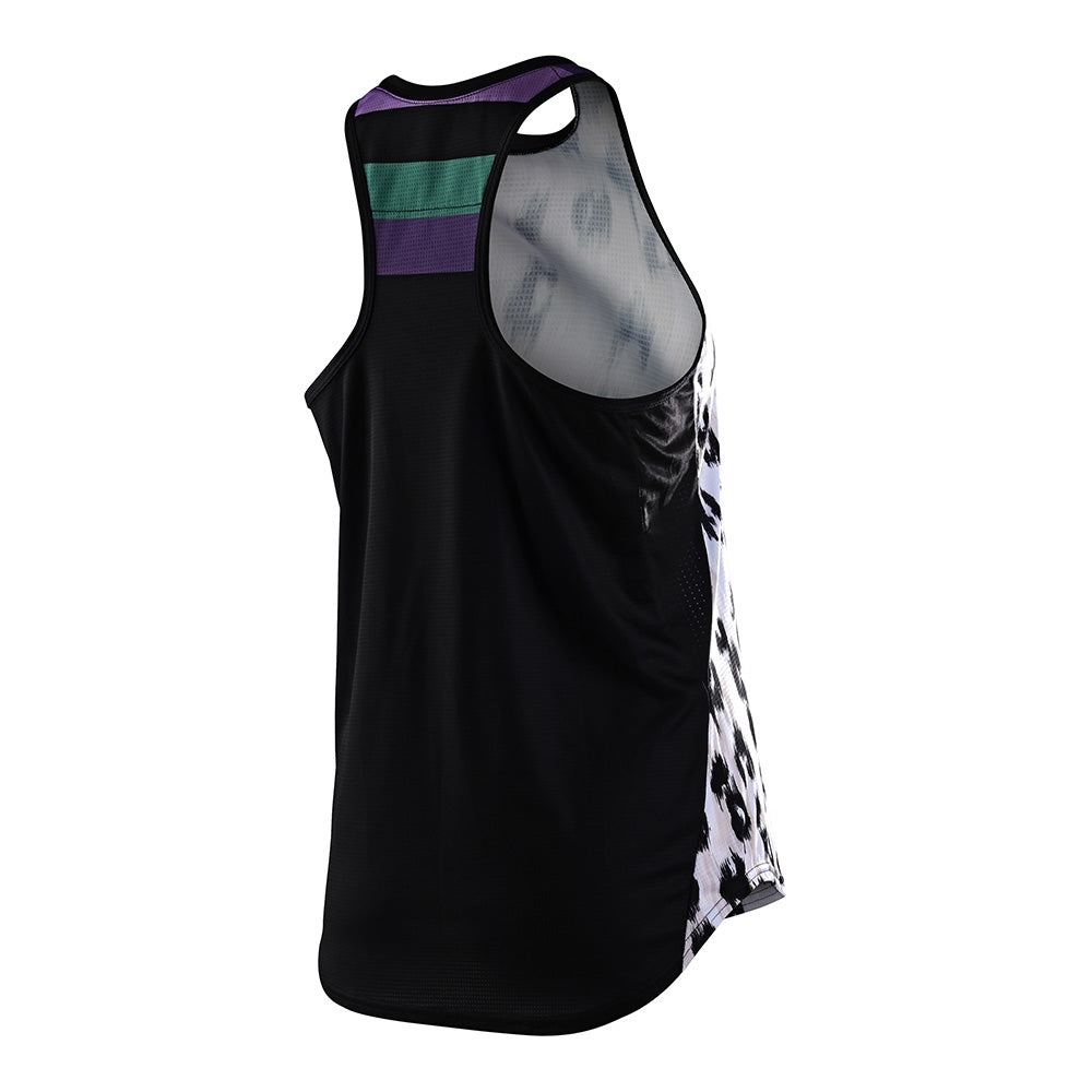 Women's Luxe Tank Top with Wild Cat Print in White - Perfect for Casual Wear, Gym, and Summer Outfits