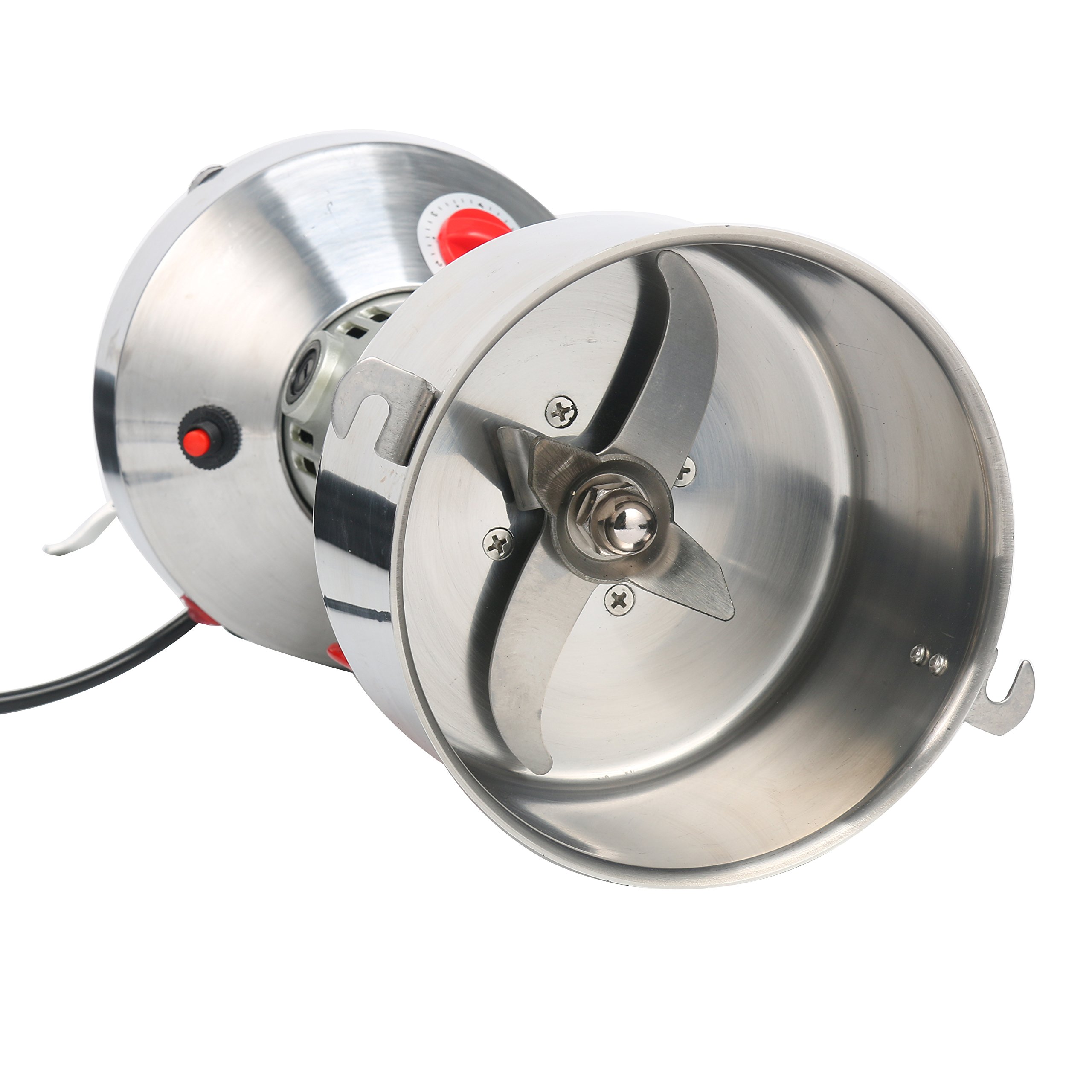 700g Commercial Electric Grain Mill Grinder - 2500W High-Speed Stainless Steel Powder Machine for Spices, Herbs, Pepper & Coffee - 70-300 Mesh, 36000 RPM - Perfect for Home Kitchens, Bakeries & Coffee Shops