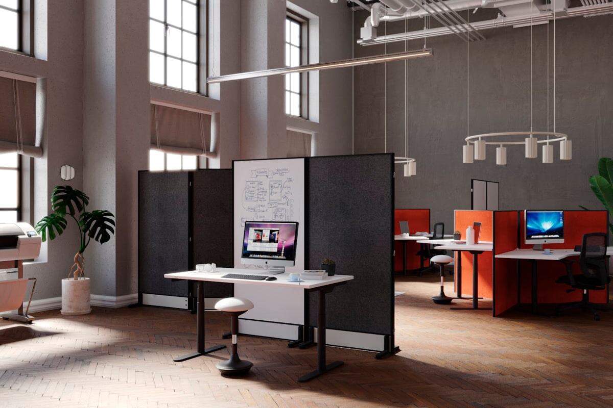 Stylish Room Divider Screen - Foldable Privacy Partition for Office & Home - Modern Space Separator for Workstations, Living Rooms & Bedrooms - Perfect for Open Concept Spaces & Zoom Meetings