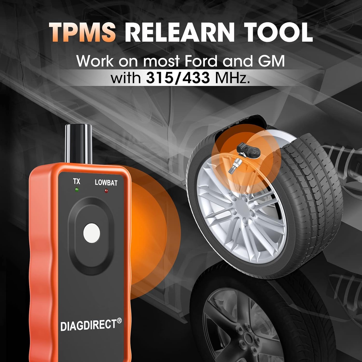 2-in-1 TPMS Relearn Tool for GM & Ford Vehicles | EL50448 Tire Pressure Monitor Sensor Reset Tool | Perfect for Auto Shops & DIY Car Maintenance