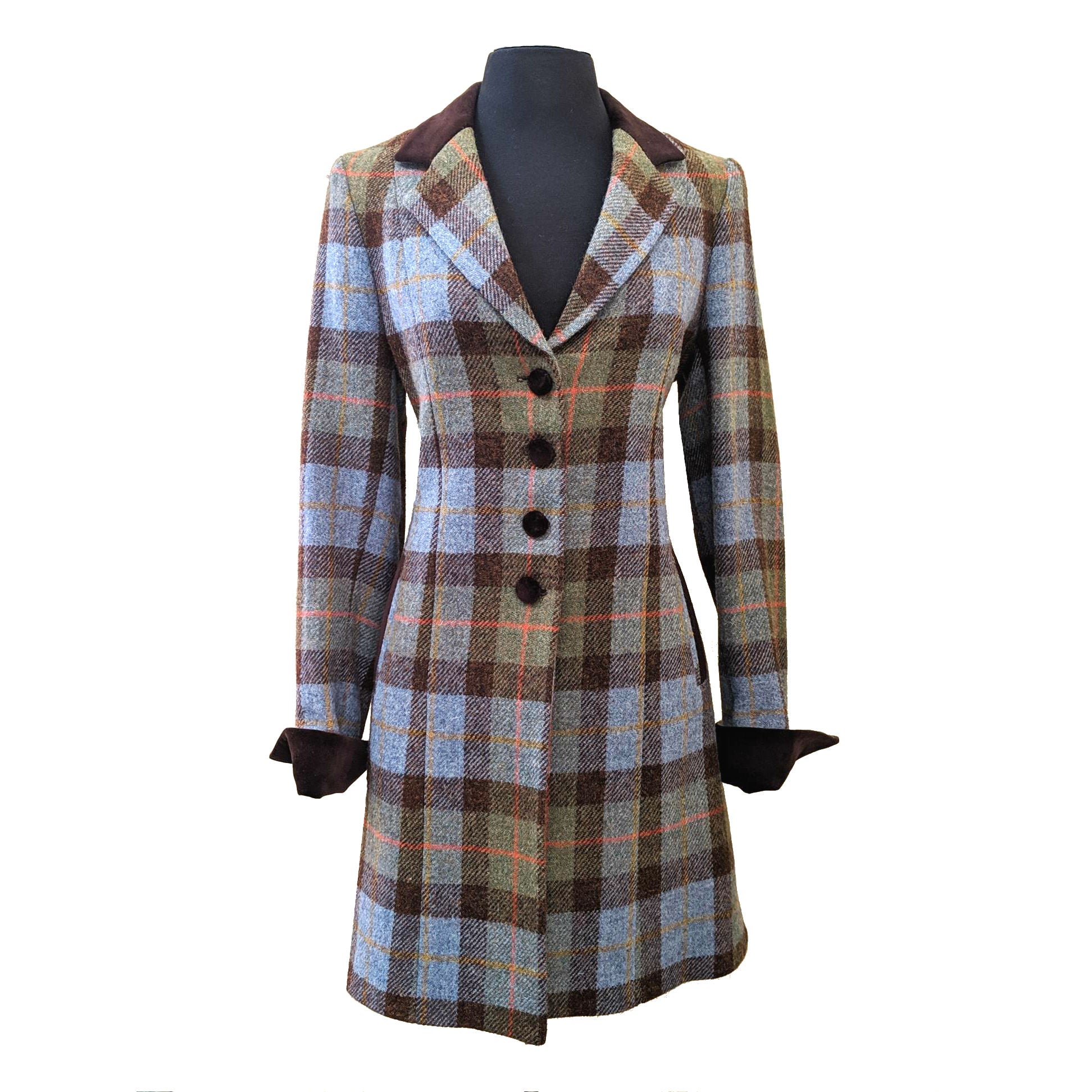 Stylish Tara 3/4 Length Harris Tweed Coat for Women - Available in 2 Classic Colors | Perfect for Office Wear, Autumn Outfits & Formal Occasions