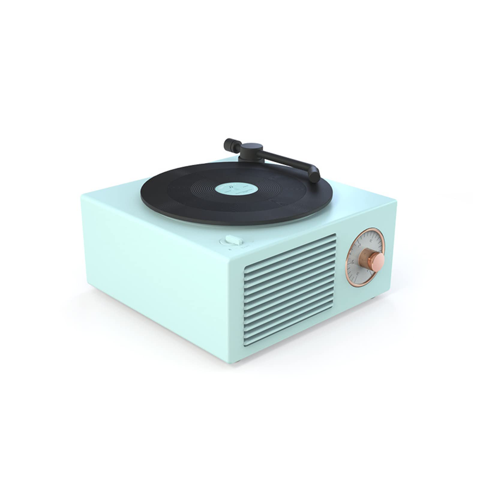 Vintage Bluetooth Record Player - Wireless Portable Vinyl Turntable with Built-in Speaker, Retro Gramophone for Home & Office Decor (Pink/Blue) | Perfect Gift for Music Lovers & Vintage Collectors