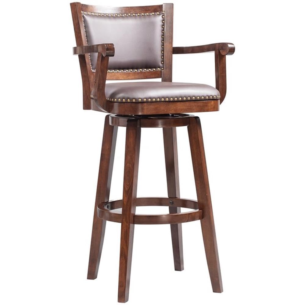 Boraam Broadmoor 50-Inch Extra Tall Swivel Bar Stool in Cappuccino - Perfect for Kitchen Islands, Breakfast Bars & Home Decor