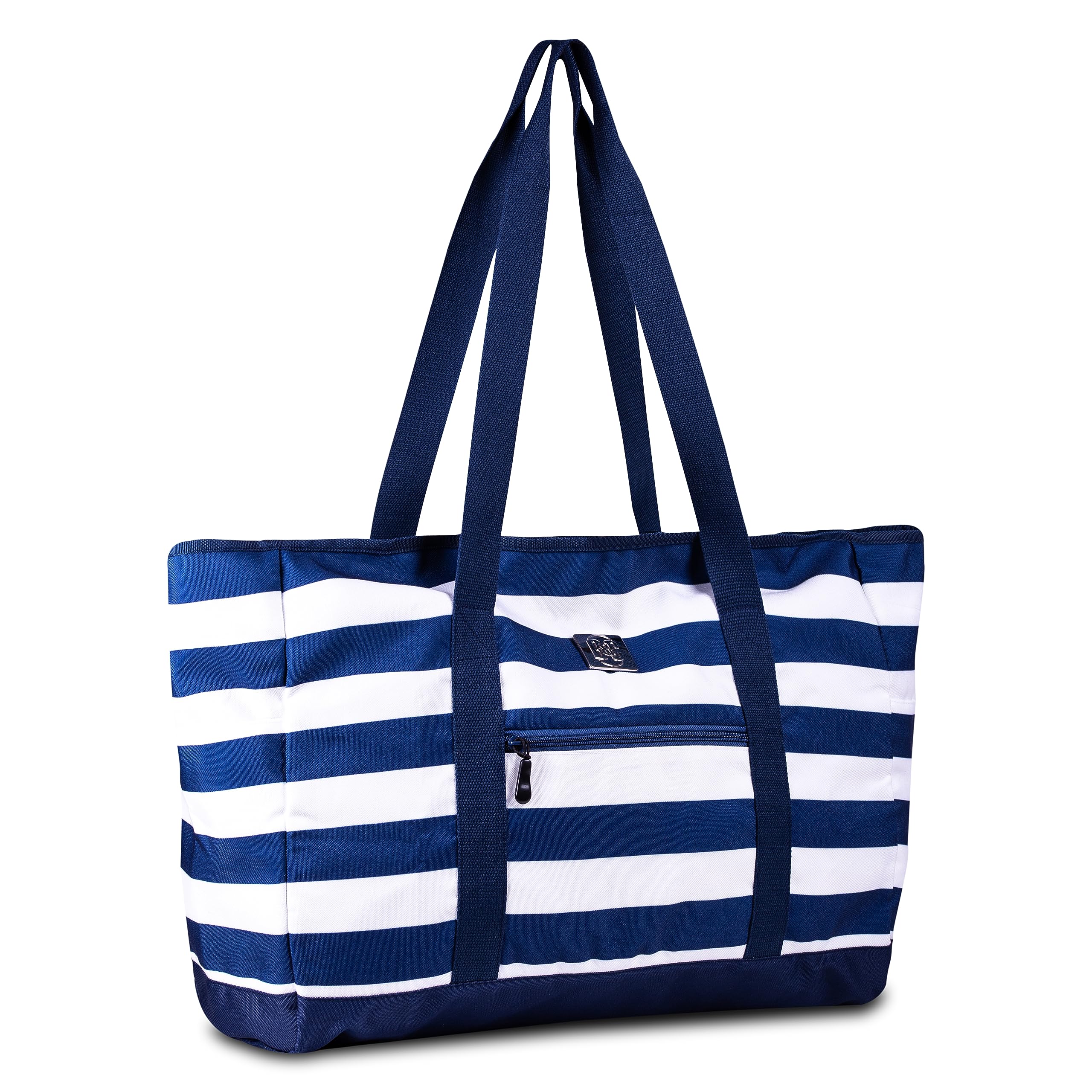 BANG&CARSEN XXL Beach Tote Bag for Women - Extra Large Zippered Beach Bag with Multiple Pockets, Perfect for Pool, Travel, and Shopping
