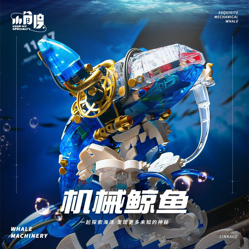 1519 PCS JD031 Whale Machinery Building Blocks Set - STEM Educational Toy for Kids & Adults - Creative Construction Kit for Home, School & Office Play