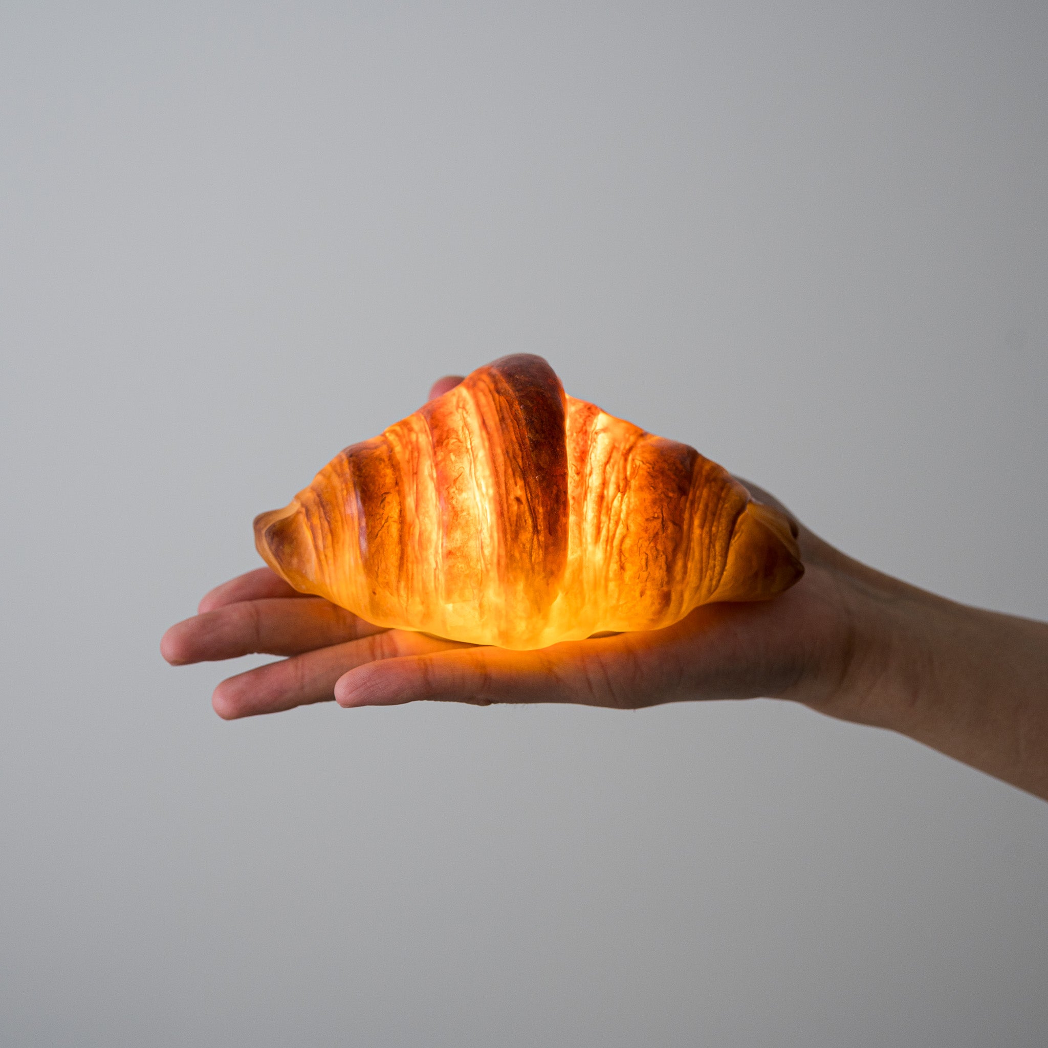 PAMPSHADE Realistic Bread Lamp - Croissant Shaped Decorative Light by Yukiko Morita | Perfect for Kitchen, Cafe & Cozy Home Decor