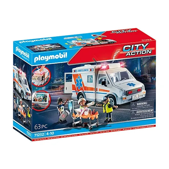 LEGO City Ambulance Rescue Toy Set 71232 - Emergency Vehicle Building Kit for Kids, Creative Play & Collectible Gift for Boys & Girls - Perfect for Role-Playing First Responder Scenes