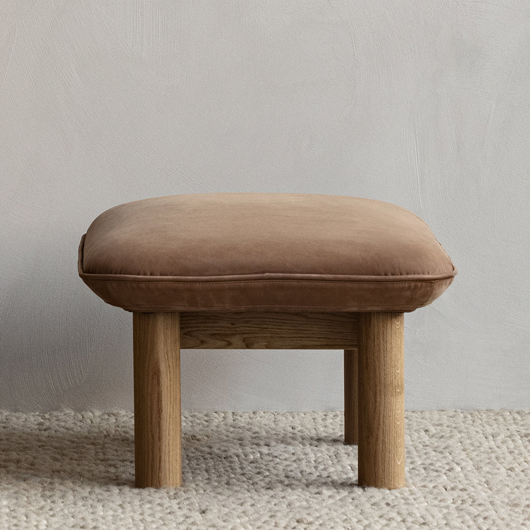 Brasilia Ottoman - Modern Round Storage Ottoman with Lift Top, Upholstered Footrest & Coffee Table - Perfect for Living Room, Bedroom & Home Decor
