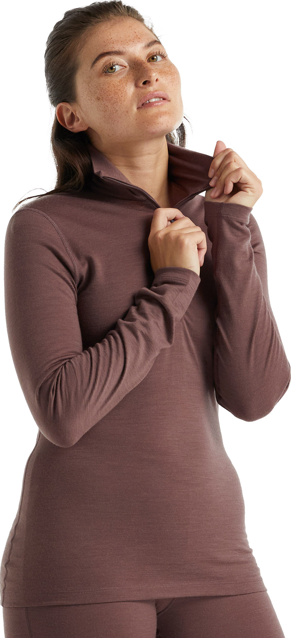 200 Oasis LS Half Zip Base Layer for Women - Thermal Long Sleeve Moisture Wicking Shirt - Perfect for Hiking, Skiing & Winter Outdoor Activities