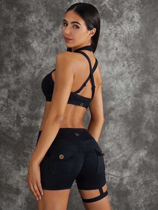 ZASUWA Women's High Waisted Mesh Cut Out Pocket Scrunch Butt Lifting Leggings - Perfect for Yoga, Gym Workouts & Casual Wear