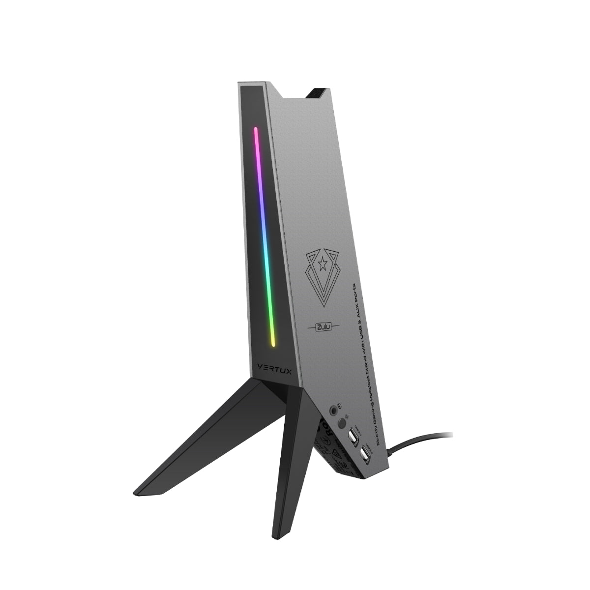 4 in 1 Gaming Headset Stand with RGB Lights - Universal Headphone Holder for PS5, Xbox, PC - Perfect for Gaming Setup & Desk Organization
