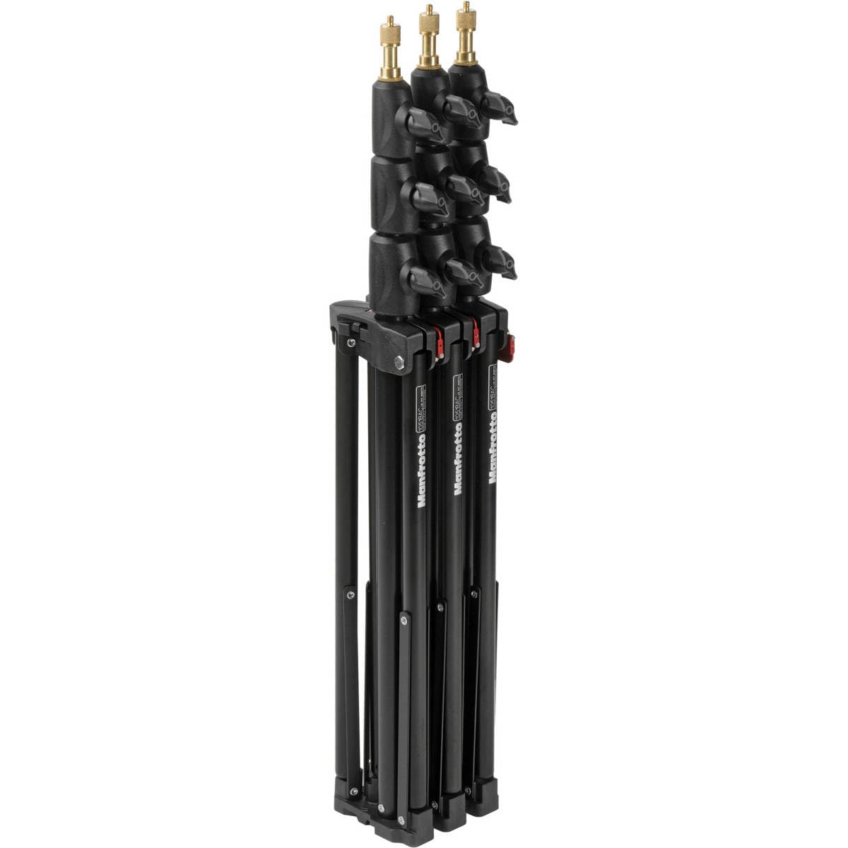 Manfrotto 1052BAC 93-Inch Aluminum Tripod Stand with 3-Section Air Cushioned Legs & 2 Risers - Compact Lightweight Support for Photography, Videography & Live Streaming