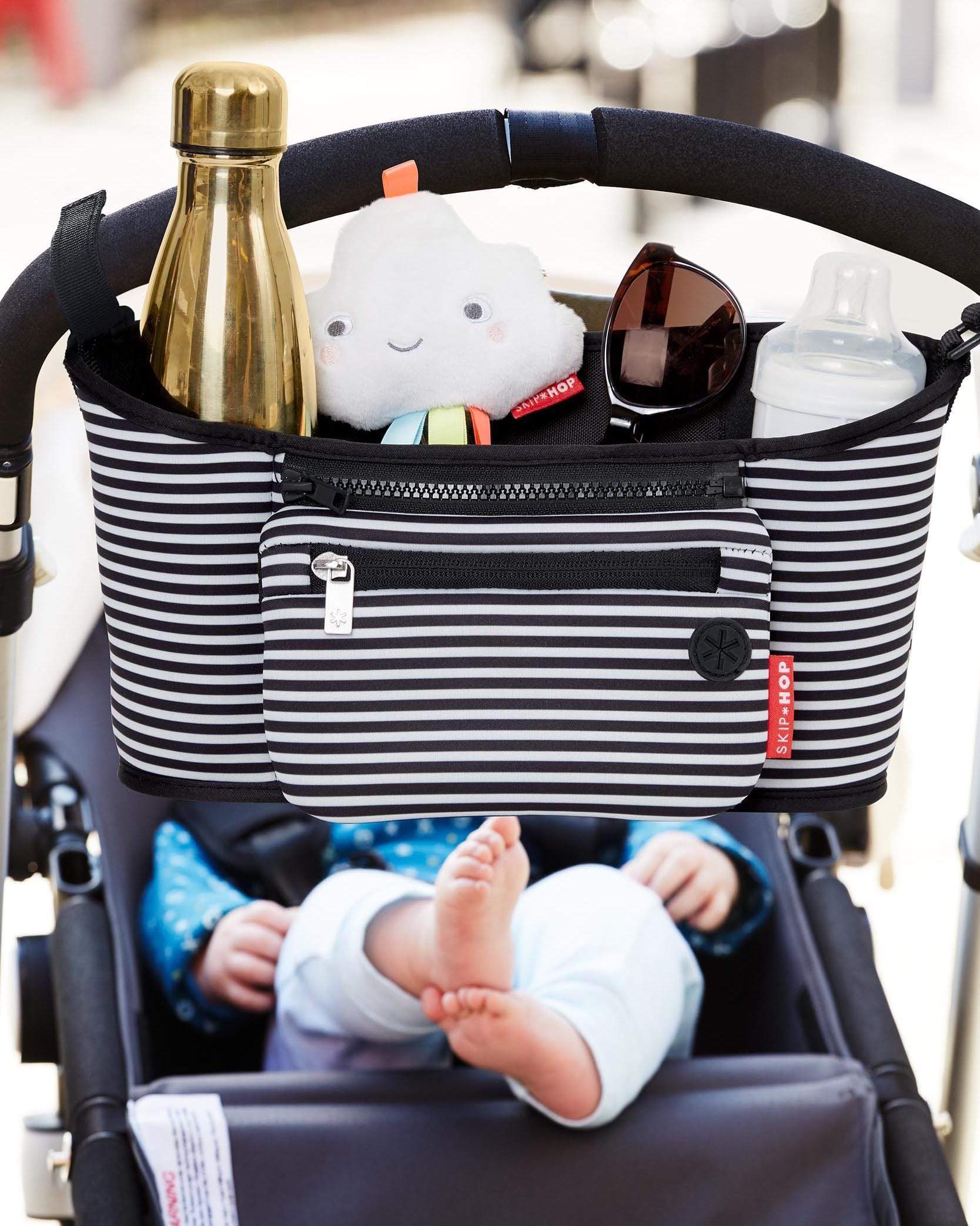 Skip Hop Grab & Go Stroller Organizer - Baby Stroller Accessories for Diapers, Bottles & Essentials - Perfect for Travel, Shopping & Daily Walks