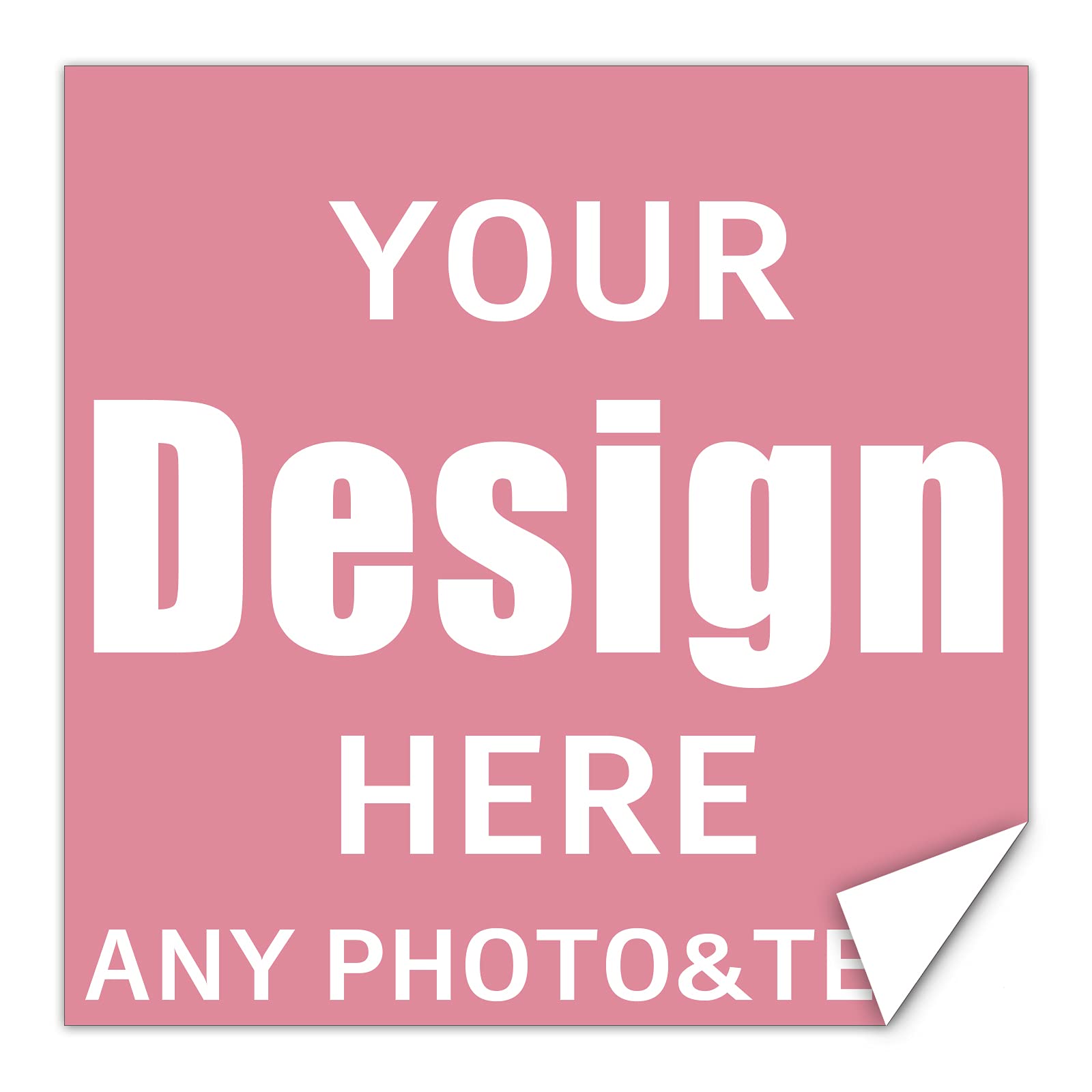 Custom Square Personalized Stickers - PVC, Transparent, Holographic & Kraft Paper Options (4.5