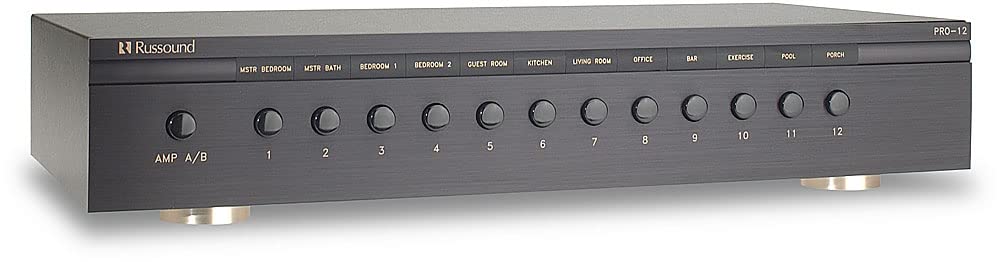 Russound 3610603037 Multi-Zone Speaker Selector - 6 Zone Audio Distribution System for Whole Home Music - Perfect for Home Theater, Parties & Background Music
