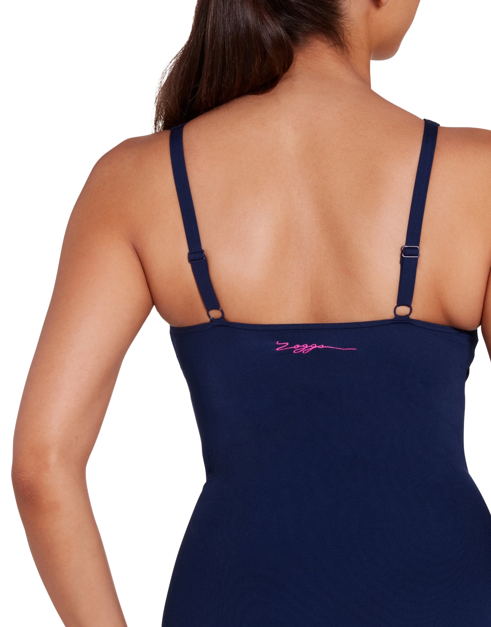 Kuringai Ruched Front Adjustable One Piece Swimsuit for Women - Navy & Multi Color, Perfect for Beach, Pool, Vacation & Summer Swimwear